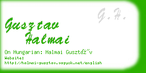 gusztav halmai business card